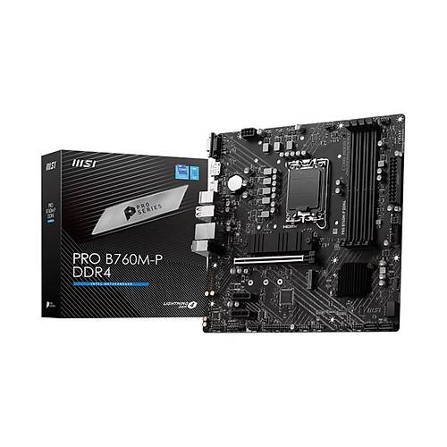 MSI Pro B760M-P DDR4 4800MHz Vga Hdmı Dp M.2 Micro-Atx 1700p Anakart