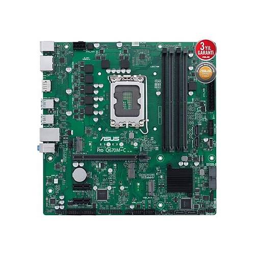 Asus Pro Q670M-C-CSM Intel Q690 LGA1700 Ddr5 4800 2xdp HDMI �ift M2 Usb3.2 Tpm Matx