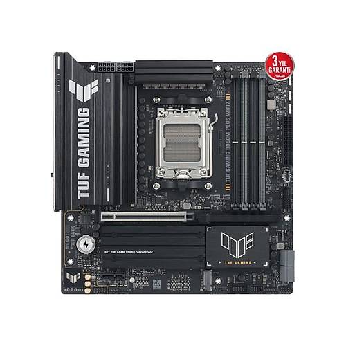 Asus Tuf Gam�ng B850M-PLUS W�f�7 Amd B850 Am5 Ddr5 8000 Dp HDMI 3x M2 Usb3.2 Gen 2x2 Wifi 7 + Bt Aura Rgb 2.5gbit Lan Matx 14+2+1 G�� A�amalar�, 1xgen5 M.2, Ready For Advanced A� Pc