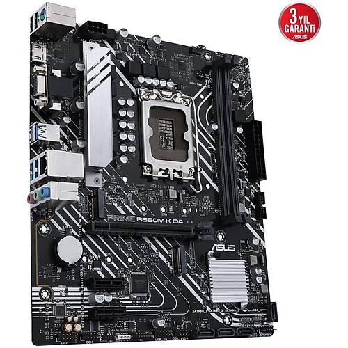 Asus Prime B660M-K D4 5333MHz DDR4 Vga Hdm M.2 Micro ATX 1700P Anakart