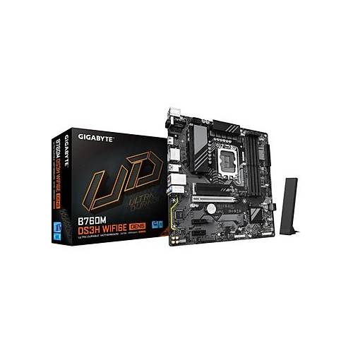 Gigabyte G�gabyte B760M DS3H WIFI6E Gen5 7600MHZ (Oc) Ddr5 M.2 LGA1700 Matx Anakart