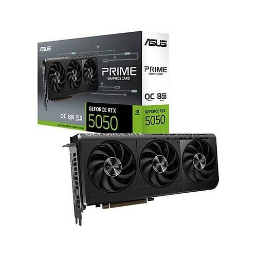 Asus PRIME-RTX5050-O8G -Nv�d�a-Geforce-Rtx 5050-8GB GDDR6-128BIT-2707MHZ-OC-HDMI-3XDP-DLSS4 Ekran Kart�