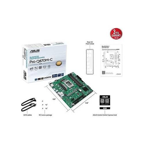 Asus PRO Q870M-C CSM DDR5 HDMI-DP PCIE 5.0 1851P MATX KURUMSAL ANAKART