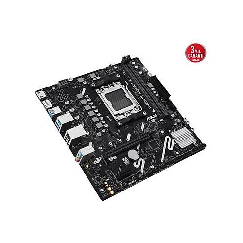 Asus Pr�me A620AM-K Amd A620A Am5 Ddr5 7600 Dp HDMI M2 Usb3.2 Aura Rgb Matx 6+2+1+1 G�� A�amalar�, 128GB?A Kadar Ram Deste�i, Asus 5x Protect�on I��
