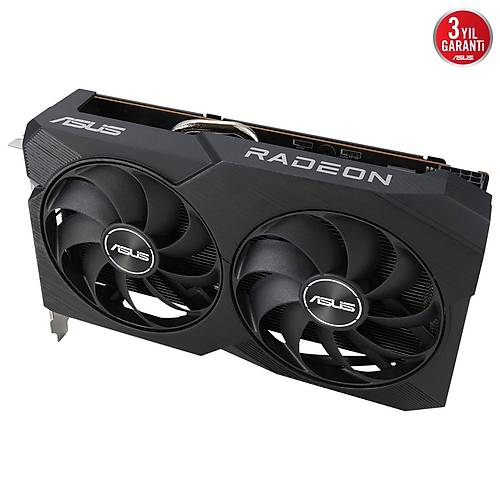 ASUS DUAL Radeon RX7600 OC V2 8GB GDDR6 128Bit AMD Ekran Kart