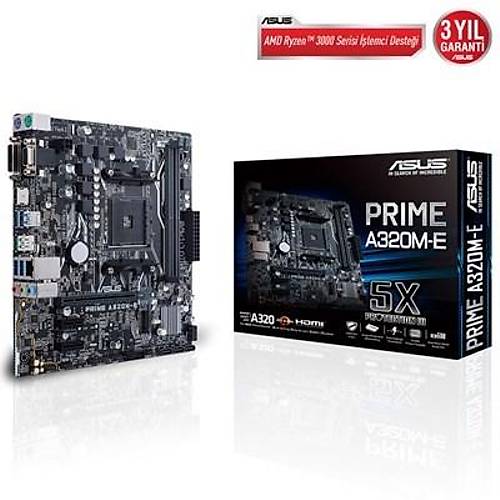 Asus Prime A320M-E DDR4 3200MHz Hdmı M.2 Micro-ATX AM4 Anakart