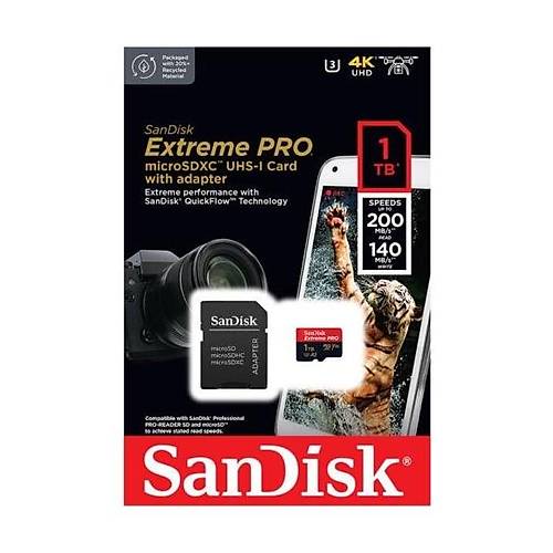 Sandisk Sand�sk Extreme Pro 1tb Micro Sd Haf�za Kart� 200MB/90MB SDSQXCD-1T00