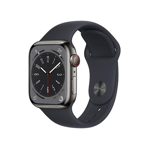 Apple Watch Series 8 Gps Cellular 41mm Çelik Kasa Gece Yarısı MNJJ3TU/A