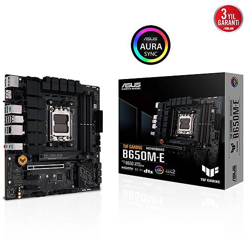 Asus Tuf Gaming B650M-E DDR5 6400 Dp Hdm 2xM.2 AM5 mATX Anakart