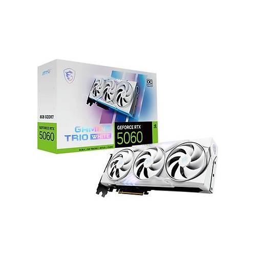 MSI Ms� VGA Geforce Rtx 5060 8g Gam�ng Tr�o Oc Wh�te RTX5060 8gb Gddr7 128B DX12 Pc�e 5.0 X16 (3xdp 1xhdm�)