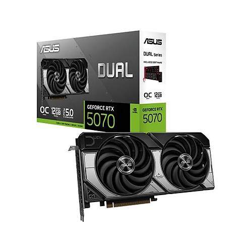 Asus DUAL-RTX5070-O12G-NVIDIA-GEFORCE-RTX 5070-12GB GDDR7-192BIT--2XHDMI-3XDP-DLSS4 Ekran Kart�