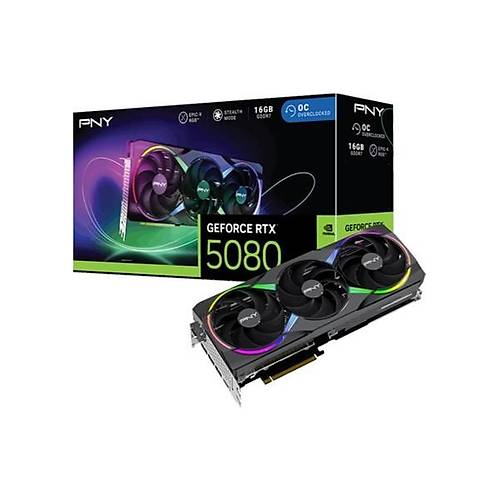 PNY Geforce RTX5080 Argb 16GB Oc Gddr7 256BIT (VCG508016TFXXPB1-O) Gaming (Oyuncu) Ekran Kart�