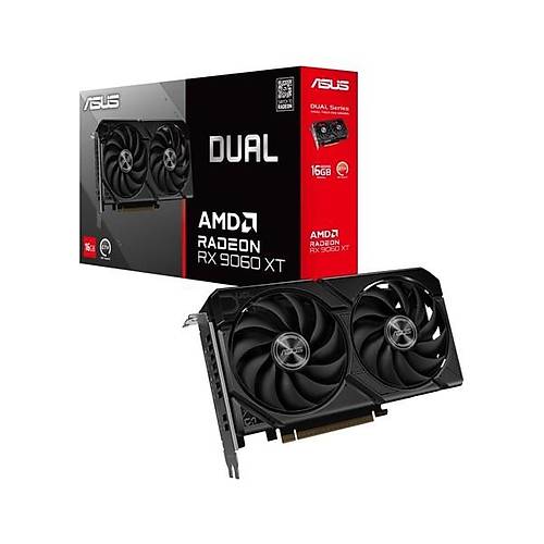 Asus Dual Amd Radeon Rx 9060XT 16GB DUAL-RX9060XT-16G Gddr6 128BIT DX12 Gaming (Oyuncu) Ekran Kart�