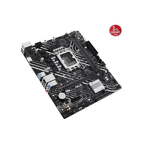 Asus Pr�me H610M-K D4 Argb Intel H610 LGA1700 Ddr4 3200 HDMI M2 Usb3.2 Aura Rgb Matx Asus 5x Protect�on I��