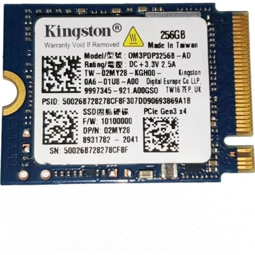 Kingston 256GB M.2 Nvme SSD 0M3PDP3256B-AD