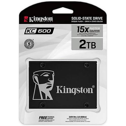 Kingston Kc600 2TB Skc600-2048G 550MB 520MB Sata SSD