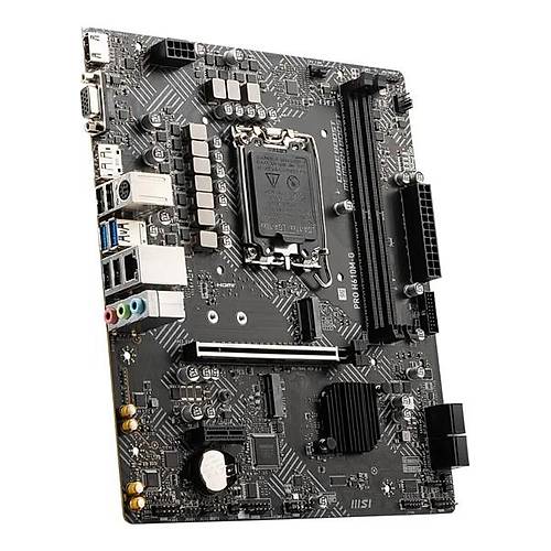 MSI MB Pro H610M-G Soket 1700 Ddr5 5600MHZ(OC) HDMI VGA Dp M.2 Usb3.2 1x 1g Lan Matx