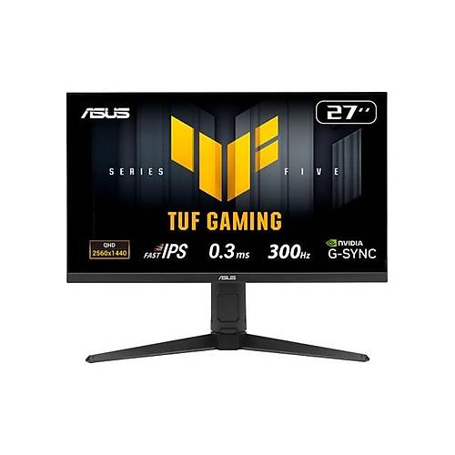 Asus Tuf Gam�ng VG27AQML5A 27 HDR400 2k Fast IPS Freesync ve G-Sync Uyumlu 2560X1440 0.3ms 300Hz 300CD Dp HDMI USB Hoparl�r Vesa 3y�l %95 Dc�-P3,eyecare, Fl�cker-Free,d���k Mavi, Pivot, I��k Monit�r