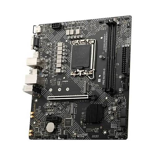 MSI MB Pro H610M-G Soket 1700 Ddr5 5600MHZ(OC) HDMI VGA Dp M.2 Usb3.2 1x 1g Lan Matx