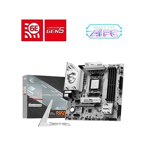 MSI Ms� MB B850M Gam�ng Plus WIFI6E Am5 Ddr5 8200MHZ(OC) HDMI Dp 2x M.2 USB 10GBS 2.5g Lan W�-F� 6e Matx