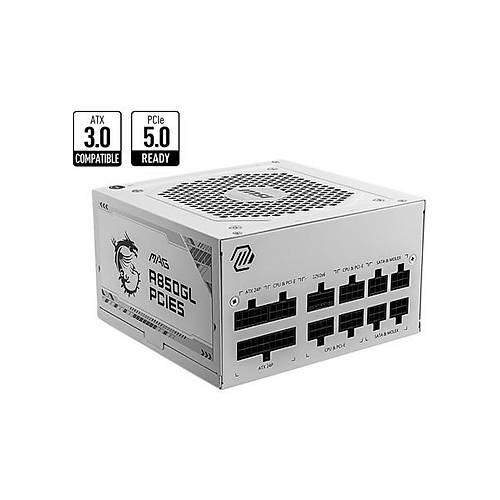 MSI PSU MAG A850GL PCIE5 WHITE 850W 80+ GOLD POWER SUPPLY-BEYAZ
