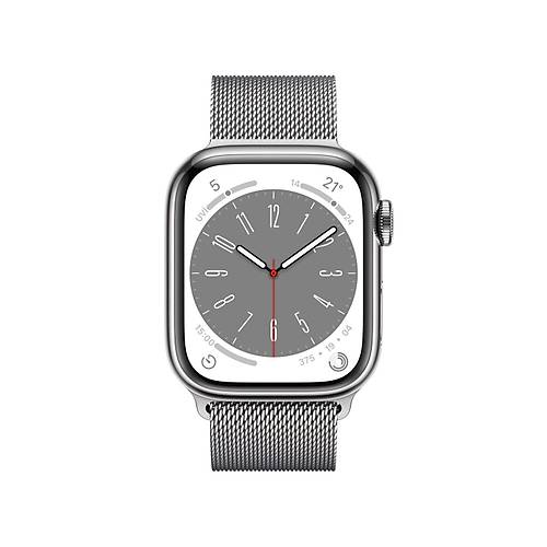 Apple Watch Series 8 GPS Cellular 41 mm Gm elik Kasa ve Gm Milano kordon MNJ83TU/A