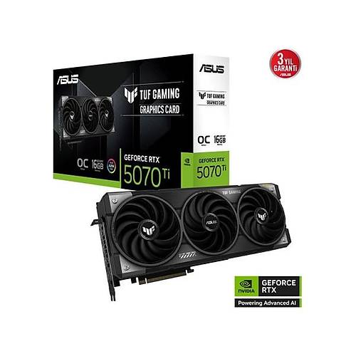 Asus TUF-RTX5070TI-O16G-GAMING-NVIDIA-GEFORCE-RTX 5070 TI-16GB GDDR7-256bit--OC-2xHDMI-3xDP-RGB-DLSS4 EKRAN KARTI