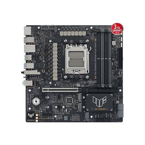Asus Tuf Gam�ng B850M-PLUS W�f�7 Amd B850 Am5 Ddr5 8000 Dp HDMI 3x M2 Usb3.2 Gen 2x2 Wifi 7 + Bt Aura Rgb 2.5gbit Lan Matx 14+2+1 G�� A�amalar�, 1xgen5 M.2, Ready For Advanced A� Pc