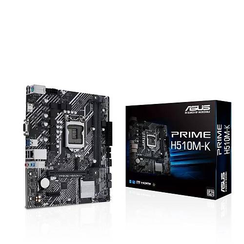 ASUS PRIME H510M-K 3200MHz DDR4 VGA HDMI M.2 USB3.2 Micro-ATX Anakart