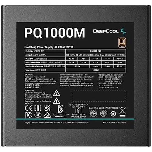 DeepCool PQ1000M 1000W ATX 80+ Gold Power Supply