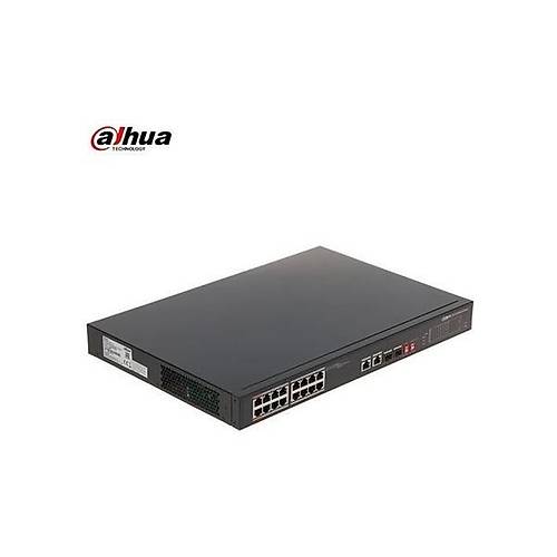 Dahua PFS3218-16ET-135 16 Port Poe 2 Port Sfp 2 Port Gb�t Uplink 10/100 Sw�tch 135W
