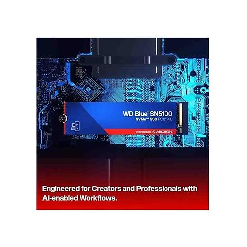  Wd Blue SN5100 500GB Nvme SSD Pcle 4.0 Okuma 6600MS - Yazma 5600MS M.2 SSD