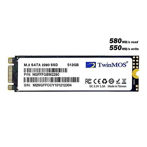 TwinMOS 512GB M.2 2280 SATA3 SSD (580Mb-550Mb/s) 3D NAND