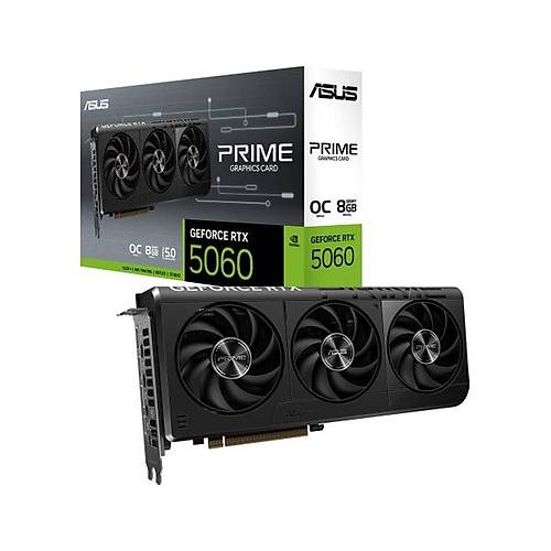 Asus PRIME-RTX5060-O8G-NVIDIA-GEFORCE-RTX 5060-8GB GDDR7-128BIT--HDMI-3XDP-DLSS3 Ekran Kart�