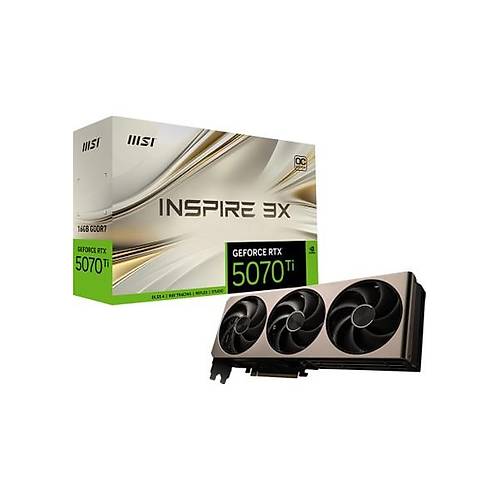 MSI Ms� VGA Geforce Rtx 5070 T� 16G Insp�re 3x Oc RTX5070TI 16GB Gdrr7 256 B DX12 Pc�e 5.0 X16 (3xdp 1xhdm�)