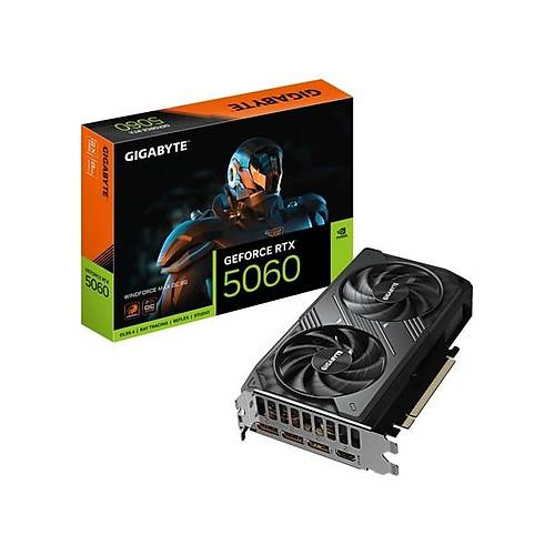 Gigabyte Geforce RTX5060 W�ndforce Max Oc GV-N5060WF2MAX Oc-8gd Gddr7 8gb 128BIT Gaming (Oyuncu) Ekran Kart�