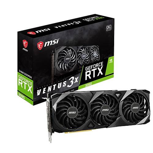 MSI GeForce RTX 3090 VENTUS 3X 24G OC 24GB GDDR6X 384Bit Nvidia Ekran Kart