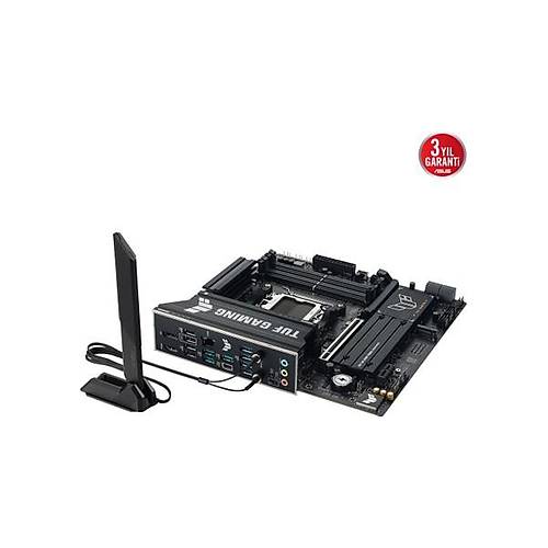 Asus Tuf Gam�ng B850M-PLUS W�f�7 Amd B850 Am5 Ddr5 8000 Dp HDMI 3x M2 Usb3.2 Gen 2x2 Wifi 7 + Bt Aura Rgb 2.5gbit Lan Matx 14+2+1 G�� A�amalar�, 1xgen5 M.2, Ready For Advanced A� Pc