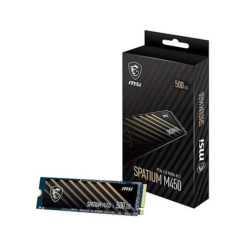 MSI Ms� SSD Spat�um M450 Pc�e 4.0 Nvme M.2 500GB V1 Nvme M.2 500GB R:3000 W:2000