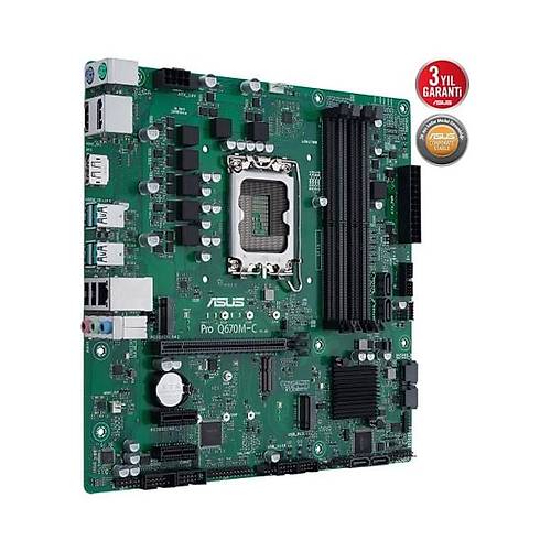 Asus Pro Q670M-C-CSM Intel Q690 LGA1700 Ddr5 4800 2xdp HDMI �ift M2 Usb3.2 Tpm Matx