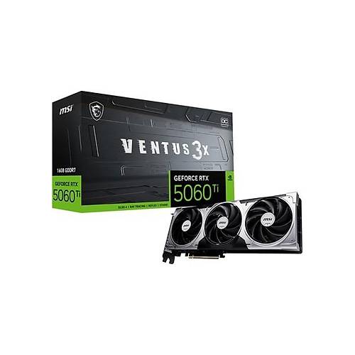 MSI Ms� Geforce Rtx 5060TI 16G Ventus 3x Oc Gddr7 128BIT DX12 Dlss 4 Gaming (Oyuncu) Ekran Kart�