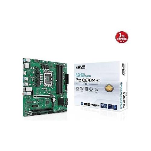 Asus PRO Q870M-C CSM DDR5 HDMI-DP PCIE 5.0 1851P MATX KURUMSAL ANAKART