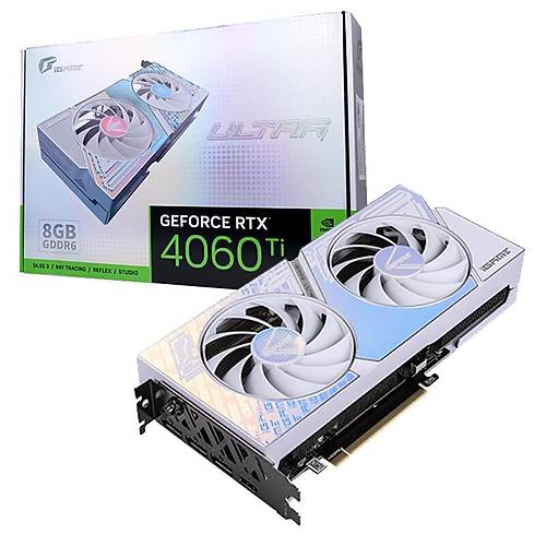 COLORFUL iGame GeForce RTX 4060Ti Ultra 8GB GDDR6 128Bit Nvidia Ekran Kart (W DUO OC 8GB-V)