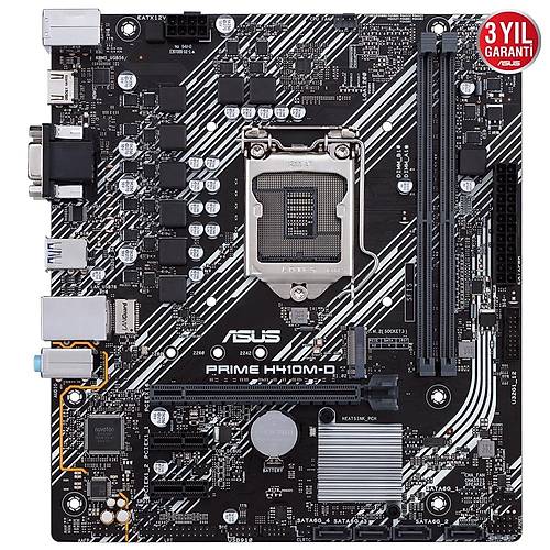 ASUS PRIME H410M-D 2933MHz DDR4 HDMI M.2 USB3.2 Micro-ATX 1200P Anakart
