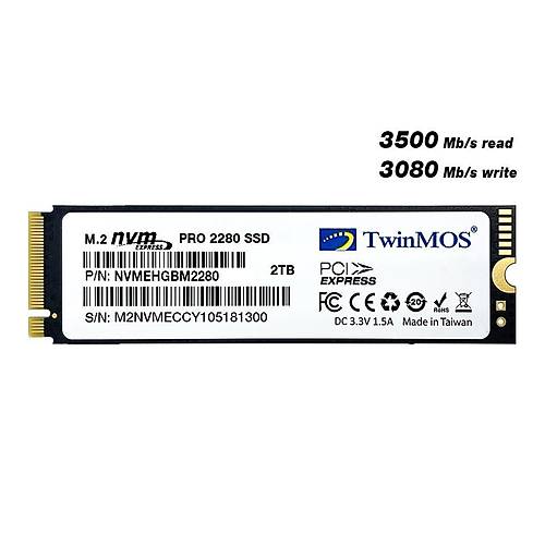 TwinMOS 2TB M.2 PCIe NVMe SSD (3500Mb-3080Mb/s) 3D NAND