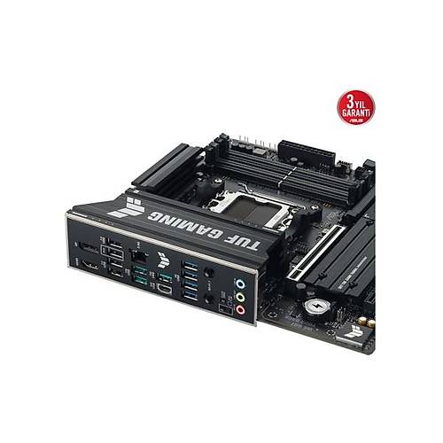 Asus Tuf Gam�ng B850M-PLUS W�f�7 Amd B850 Am5 Ddr5 8000 Dp HDMI 3x M2 Usb3.2 Gen 2x2 Wifi 7 + Bt Aura Rgb 2.5gbit Lan Matx 14+2+1 G�� A�amalar�, 1xgen5 M.2, Ready For Advanced A� Pc