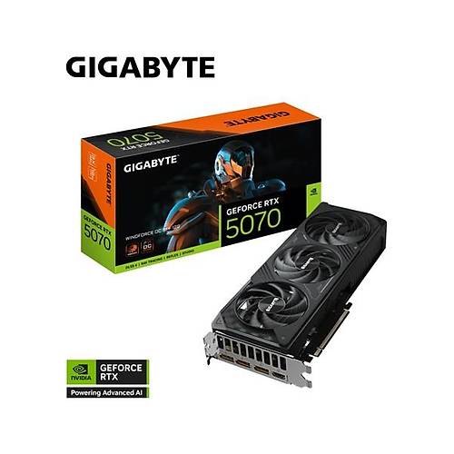 Gigabyte VGA GeForce RTX? 5070 WINDFORCE OC 12GB, 192 Bit, GDDR7, HDMI Ekran Kart� - GV-N5070WF3OC-12GD