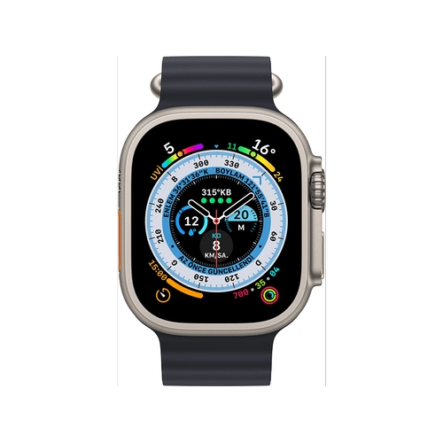 Apple Watch Ultra GPS Cellular 49mm Yıldız Işığı Titanyum Kasa Gece OB Yarısı Kordon MQFK3TU/A