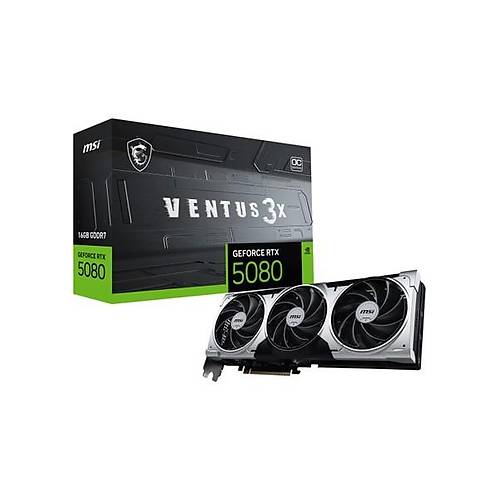 MSI VGA Geforce Rtx 5080 16G Ventus 3x Oc Plus 16GB Gdrr7 256 B DX12 Pc�e 5.0 X16 (3xdp 1xhdm�)