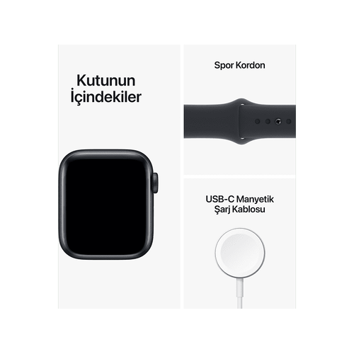 Apple Watch SE Gps 44mm Alüminyum Kasa Gece Yarısı MNK03TU/A